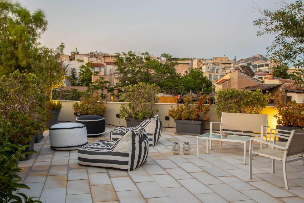 85 Sqm In The Heart Of Athens Shared Rooftop Deck Zewnętrze zdjęcie