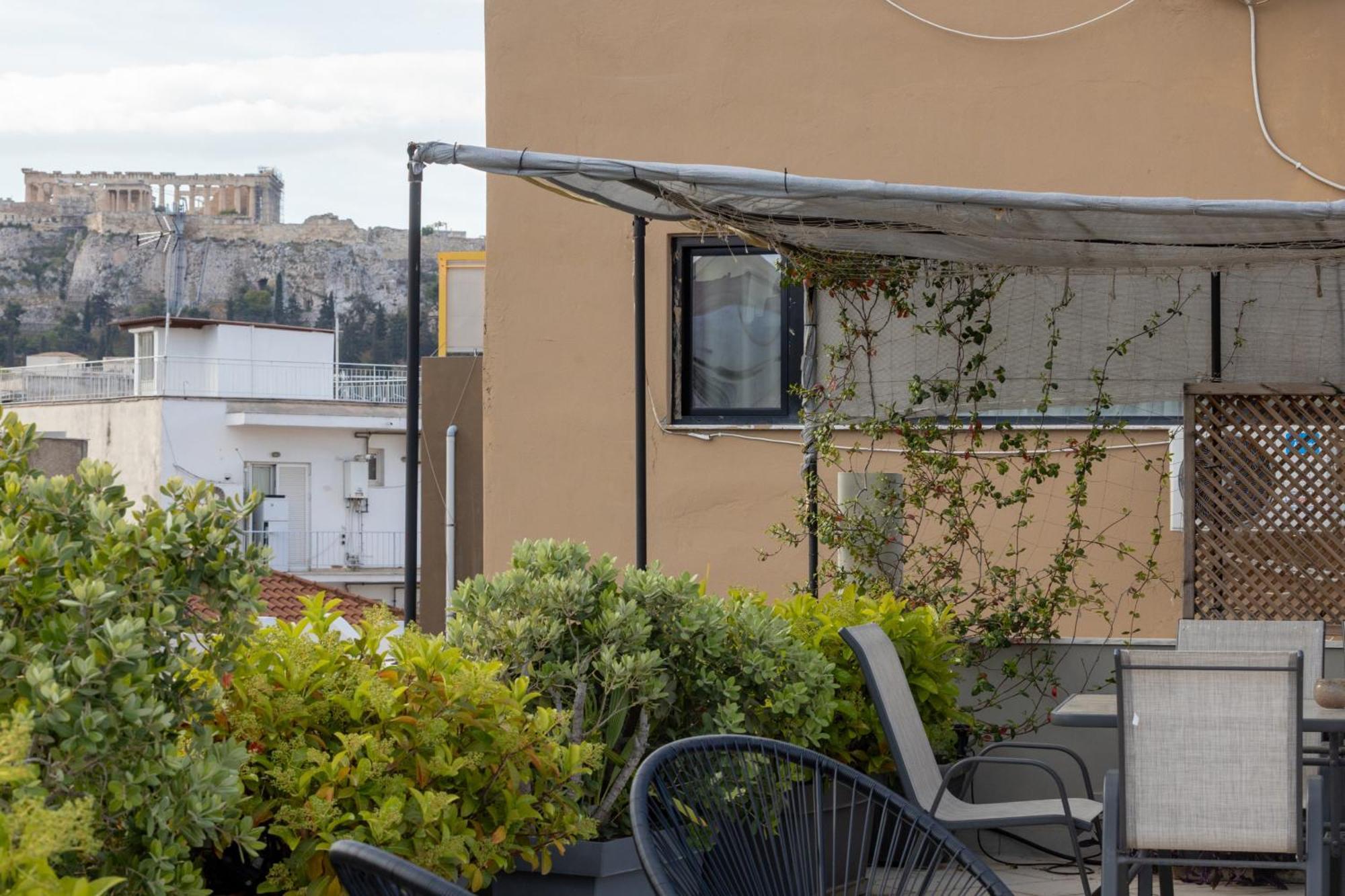 85 Sqm In The Heart Of Athens Shared Rooftop Deck Zewnętrze zdjęcie
